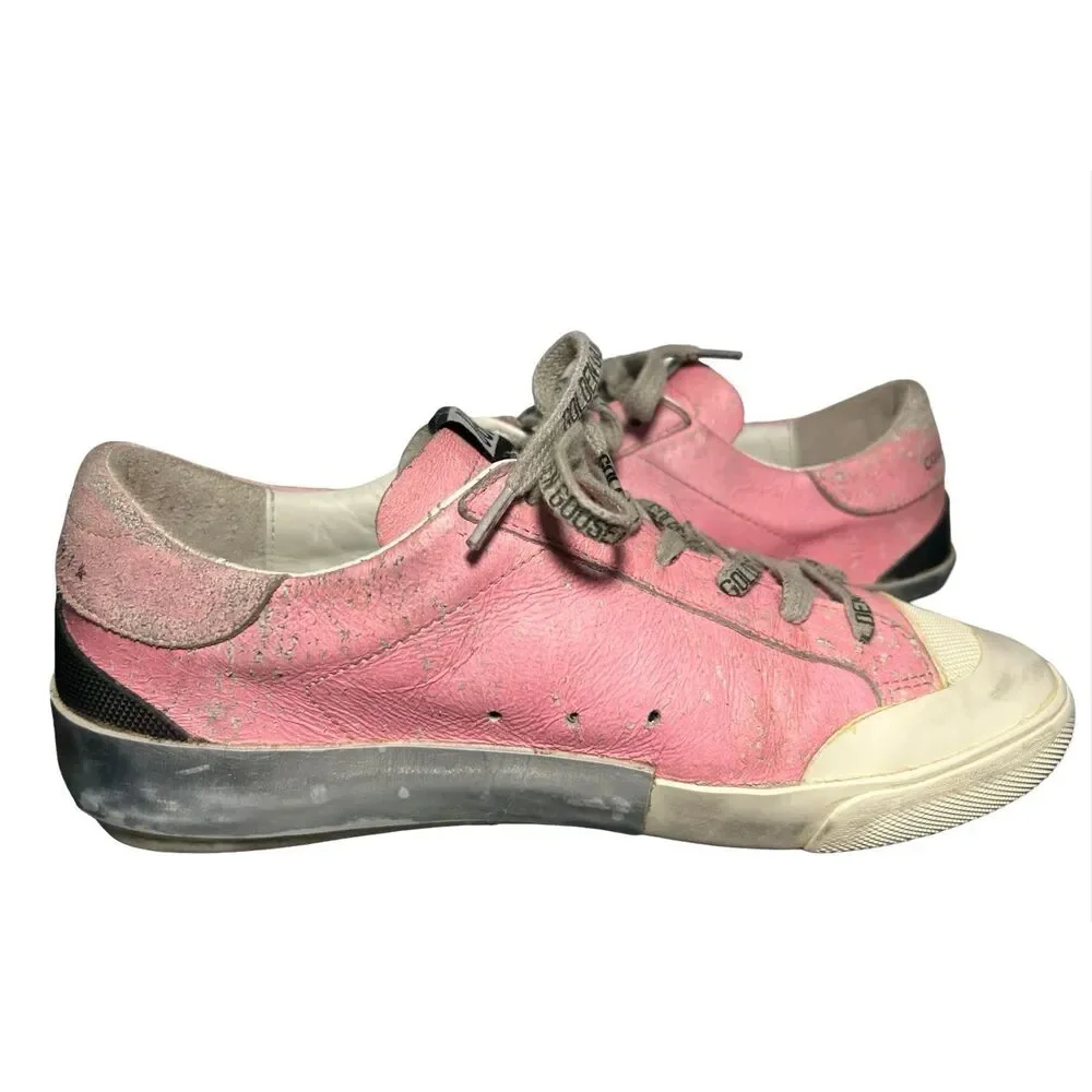 Golden Goose Superstar Leather Distressed Sneakers